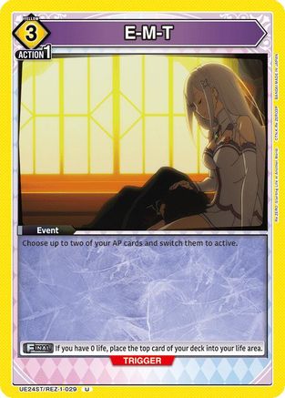 E-M-T (UE24ST/REZ-1-029) - UE24ST ReZERO Starting Life in Another World Starter Deck - Card Brawlers