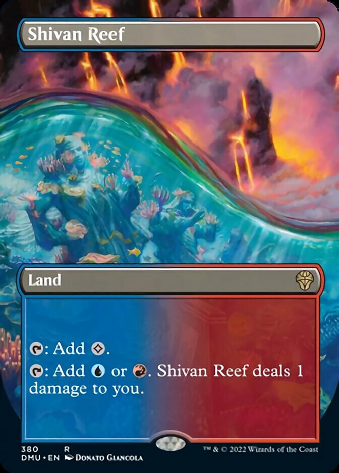 Shivan Reef (Borderless Alternate Art) [Dominaria United] - Magic: The Gathering - Card Brawlers | Quebec | Canada |