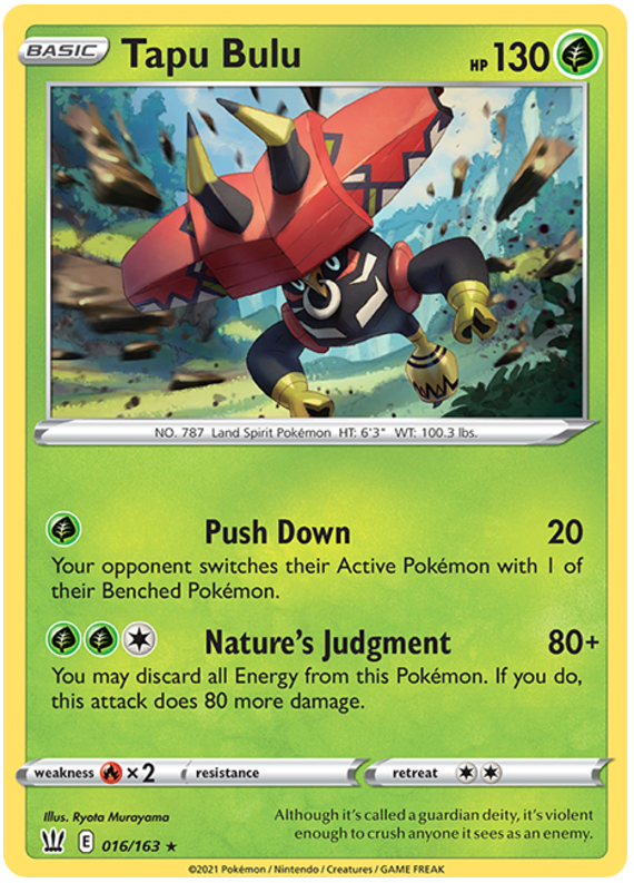 Tapu Bulu (016/163) [Sword & Shield: Battle Styles] - Pokémon - Card Brawlers | Quebec | Canada |