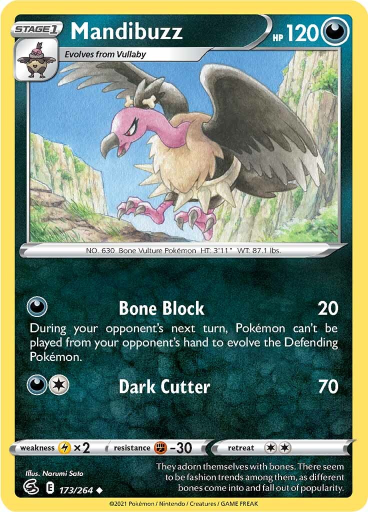 Mandibuzz (173/264) [Sword & Shield: Fusion Strike] - Pokémon - Card Brawlers | Quebec | Canada |