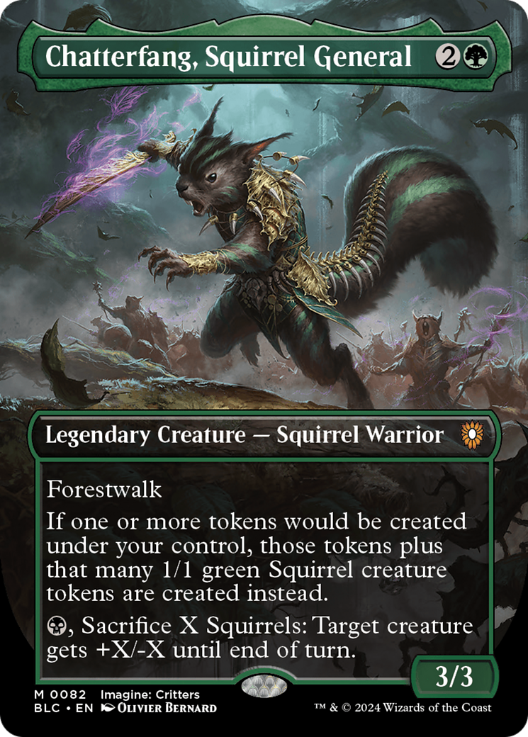 Chatterfang, Squirrel General (Borderless) [Bloomburrow Commander] - Magic: The Gathering - Card Brawlers | Quebec | Canada |