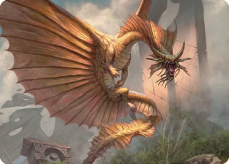 Ancient Gold Dragon Art Card (28) [Commander Legends: Battle for Baldur's Gate Art Series] - Magic: The Gathering - Card Brawlers | Quebec | Canada |