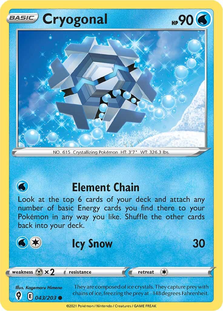 Cryogonal (043/203) [Sword & Shield: Evolving Skies] - Pokémon - Card Brawlers | Quebec | Canada |