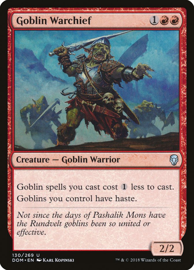 Goblin Warchief [Dominaria] - Magic: The Gathering - Card Brawlers | Quebec | Canada |
