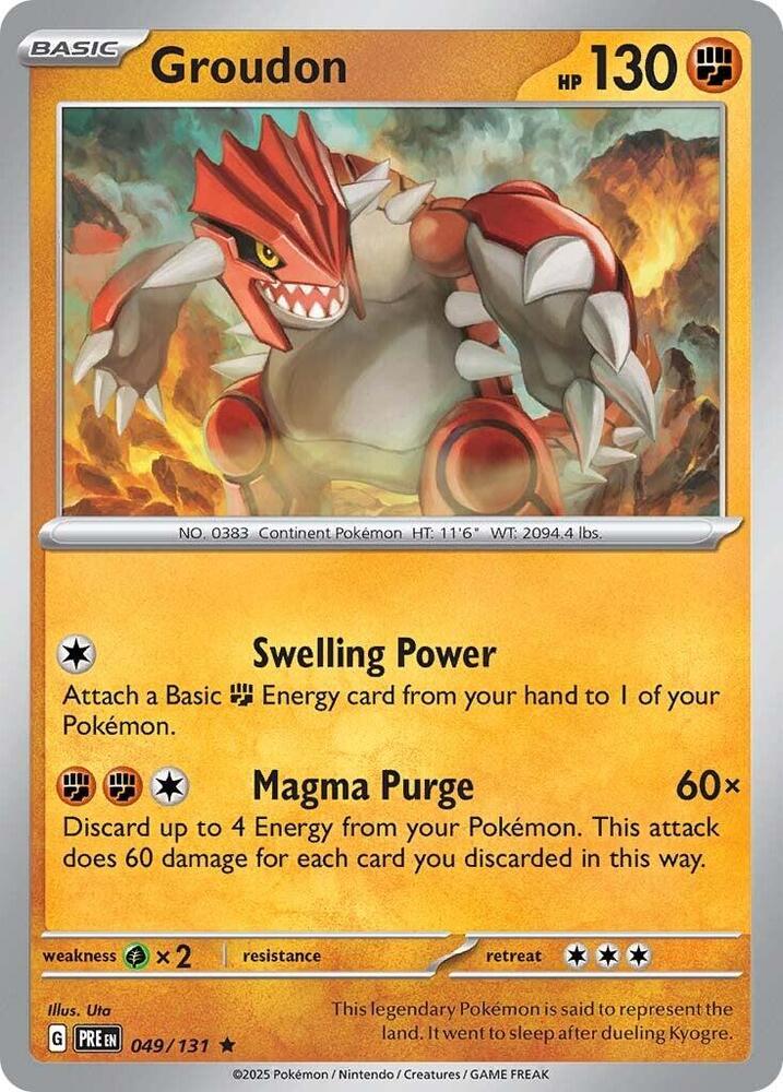 Groudon (049/131) [Scarlet & Violet: Prismatic Evolutions] - Pokémon - Card Brawlers | Quebec | Canada |