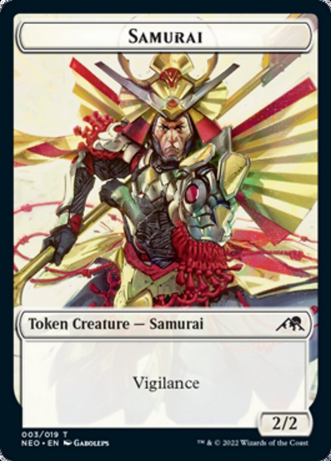 Samurai // Tamiyo's Notebook Double-Sided Token [Kamigawa: Neon Dynasty Tokens] - Magic: The Gathering - Card Brawlers | Quebec | Canada |