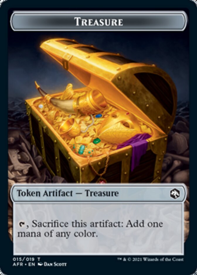 Treasure // Zariel, Archduke of Avernus Emblem Double-Sided Token [Dungeons & Dragons: Adventures in the Forgotten Realms Tokens] - Magic: The Gathering - Card Brawlers | Quebec | Canada |