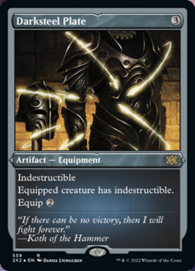 Darksteel Plate (Foil Etched) [Double Masters 2022] - Magic: The Gathering - Card Brawlers | Quebec | Canada |
