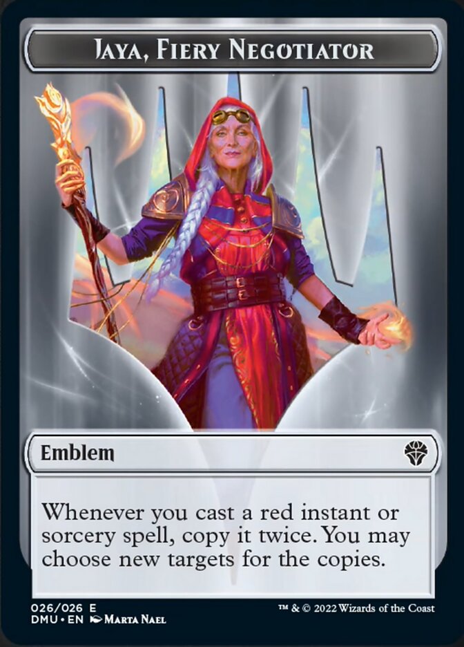 Jaya, Fiery Negotiator Emblem [Dominaria United Tokens] - Magic: The Gathering - Card Brawlers | Quebec | Canada |