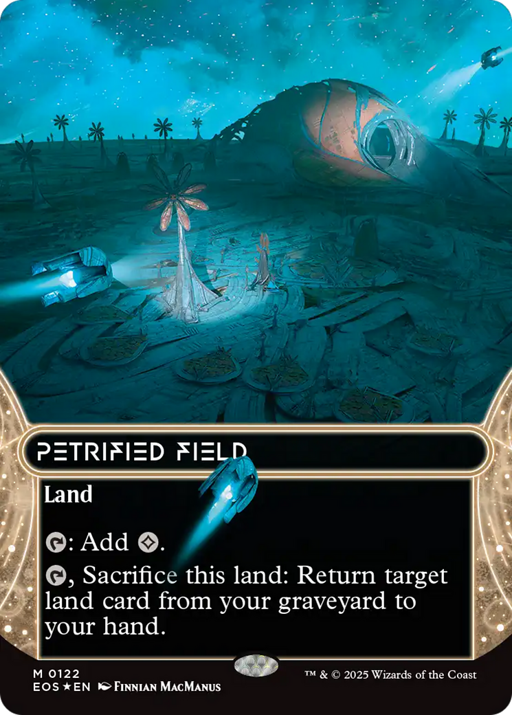 Petrified Field (0122) (Borderless) (Galaxy Foil) [Edge of Eternities: Stellar Sights] - Magic: The Gathering - Card Brawlers | Quebec | Canada |