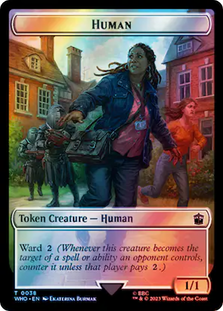 Human (0038) // Clue (0055) Double-Sided Token (Surge Foil) [Doctor Who Tokens] - Magic: The Gathering - Card Brawlers | Quebec | Canada |