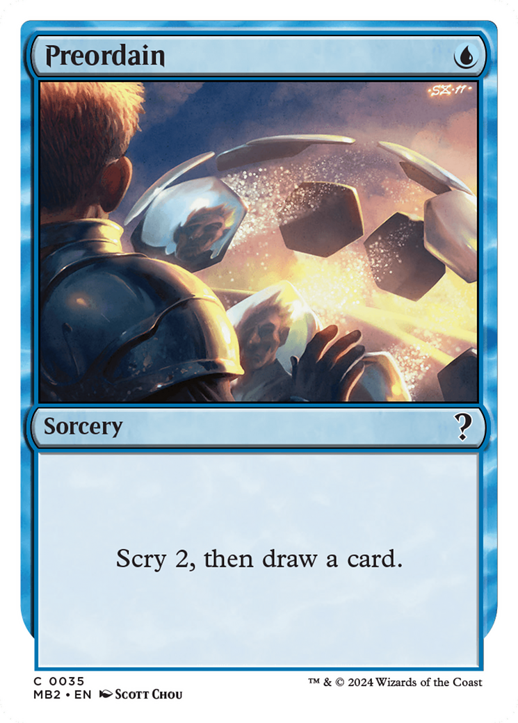 Preordain (White Border) [Mystery Booster 2] - Magic: The Gathering - Card Brawlers | Quebec | Canada |