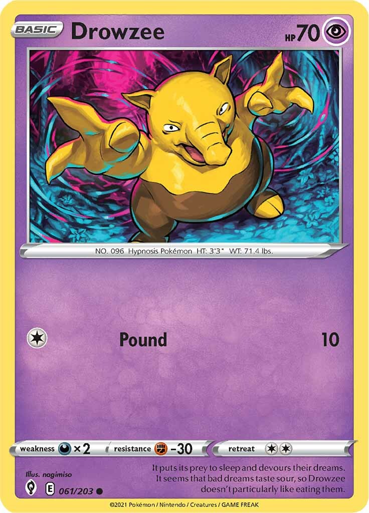 Drowzee (061/203) [Sword & Shield: Evolving Skies] - Pokémon - Card Brawlers | Quebec | Canada |