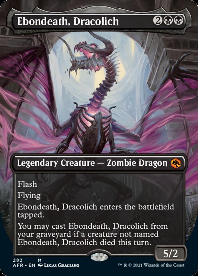 Ebondeath, Dracolich (Borderless Alternate Art) [Dungeons & Dragons: Adventures in the Forgotten Realms] - Card Brawlers