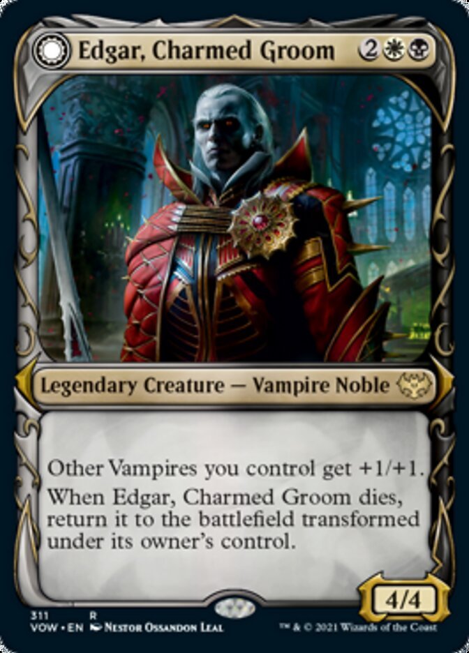 Edgar, Charmed Groom // Edgar Markov's Coffin (Showcase Fang Frame) [Innistrad: Crimson Vow] - Card Brawlers