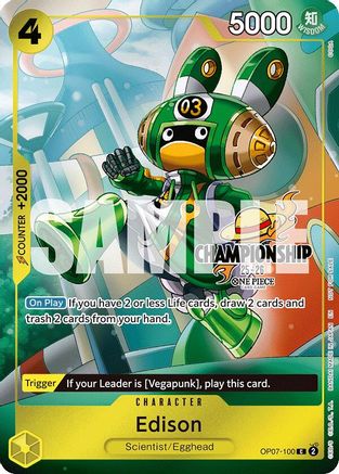 Edison (CS 25-26 Celebration Pack) (OP07-100) - One Piece Promotion Cards Foil - Card Brawlers
