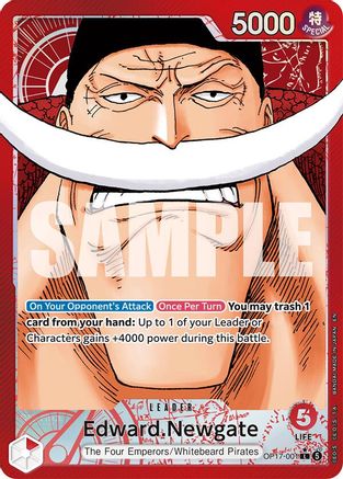 Edward.Newgate (001) (Alternate Art) (OP17-001) - The World's Strongest Warriors Foil - Card Brawlers