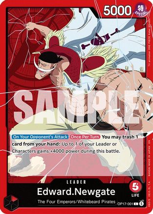 Edward.Newgate (001) (OP17-001) - The World's Strongest Warriors - Card Brawlers