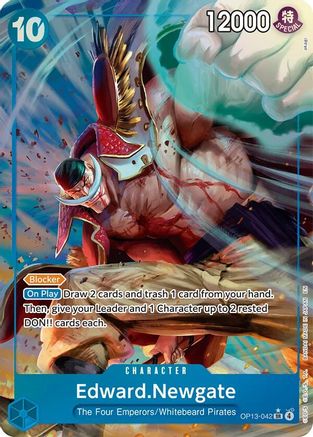 Edward.Newgate (Alternate Art) (OP13-042) - Carrying On His Will Foil - Card Brawlers