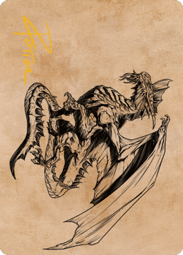 Ancient Silver Dragon Art Card (47) (Gold-Stamped Signature) [Commander Legends: Battle for Baldur's Gate Art Series] - Magic: The Gathering - Card Brawlers | Quebec | Canada |