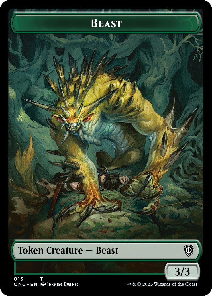 Poison Counter // Beast Double-Sided Token [Phyrexia: All Will Be One Commander Tokens] - Magic: The Gathering - Card Brawlers | Quebec | Canada |