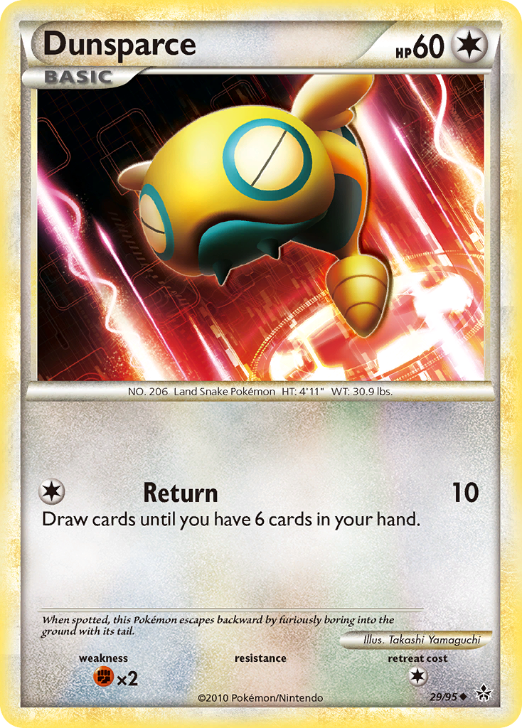Dunsparce (29/95) [HeartGold & SoulSilver: Unleashed] - Pokémon - Card Brawlers | Quebec | Canada |