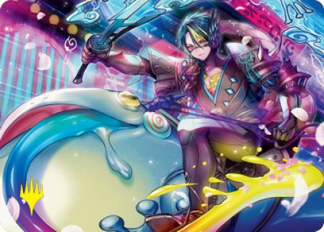 Tatsunari, Toad Rider Art Card (Gold-Stamped Signature) [Kamigawa: Neon Dynasty Art Series] - Magic: The Gathering - Card Brawlers | Quebec | Canada |