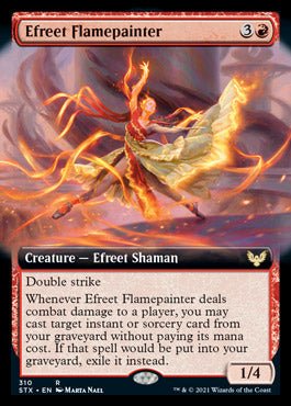Efreet Flamepainter (Extended Art) [Strixhaven: School of Mages] - Card Brawlers