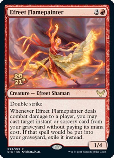 Efreet Flamepainter [Strixhaven: School of Mages Prerelease Promos] - Card Brawlers
