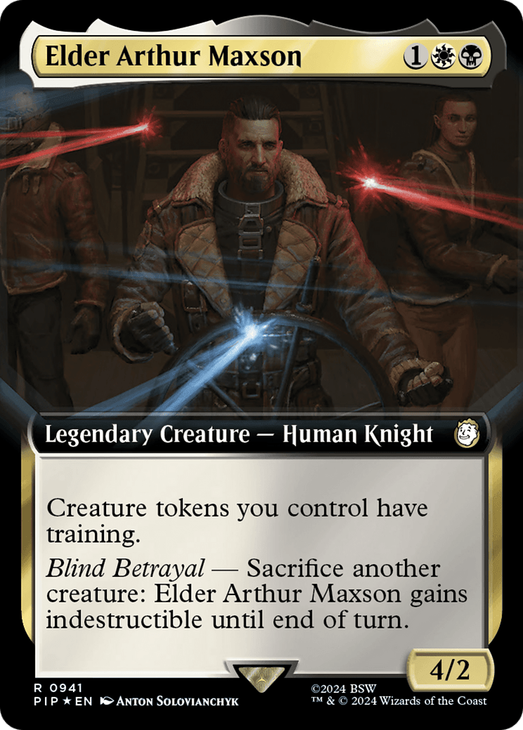 Elder Arthur Maxson (Extended Art) (Surge Foil) [Fallout] - Card Brawlers