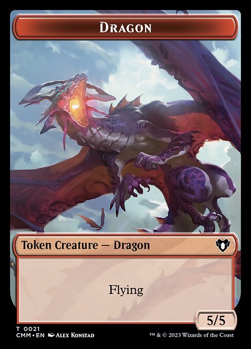 Eldrazi // Dragon (0021) Double - Sided Token [Commander Masters Tokens] - Card Brawlers