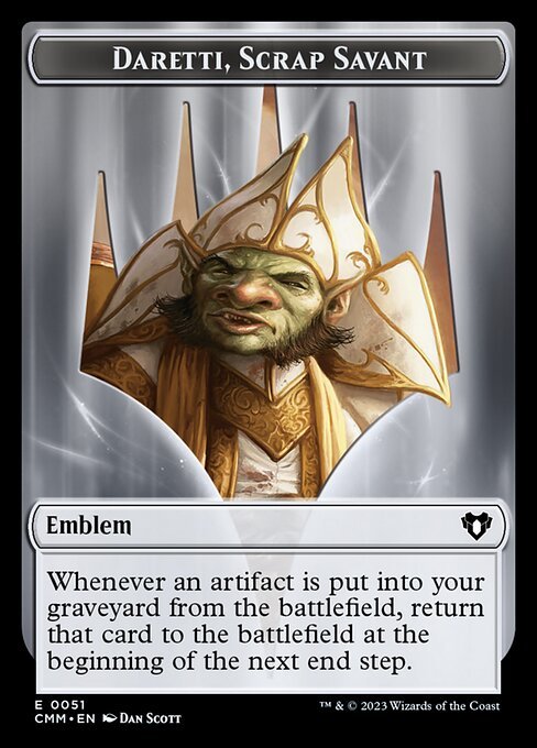Eldrazi Scion // Emblem - Daretti, Scrap Savant Double - Sided Token [Commander Masters Tokens] - Card Brawlers
