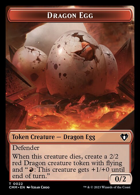 Eldrazi Spawn // Dragon Egg Double - Sided Token [Commander Masters Tokens] - Card Brawlers
