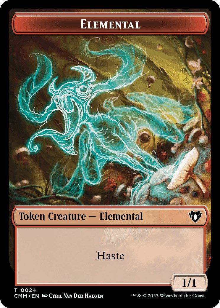 Elemental (0024) // Graveborn Double - Sided Token [Commander Masters Tokens] - Card Brawlers