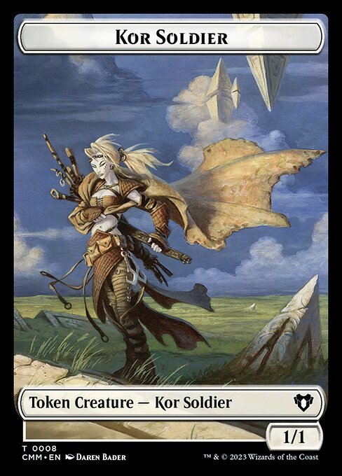 Elemental (0024) // Kor Soldier Double - Sided Token [Commander Masters Tokens] - Card Brawlers