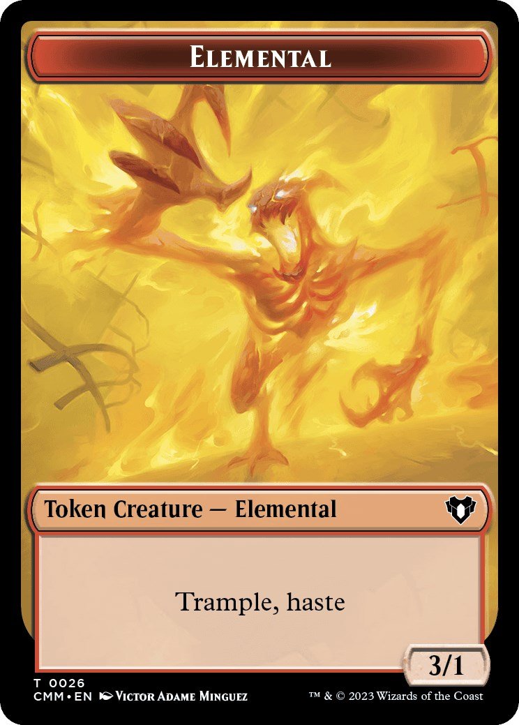 Elemental (0026) // Cat (0030) Double - Sided Token [Commander Masters Tokens] - Card Brawlers