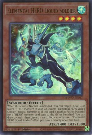 Elemental HERO Liquid Soldier (MAMO-EN047) - Magnificent Monsters 1st Edition - Card Brawlers