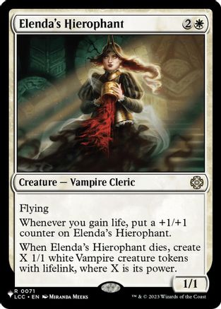 Elenda's Hierophant (LIST-071) - The List Reprints - Card Brawlers
