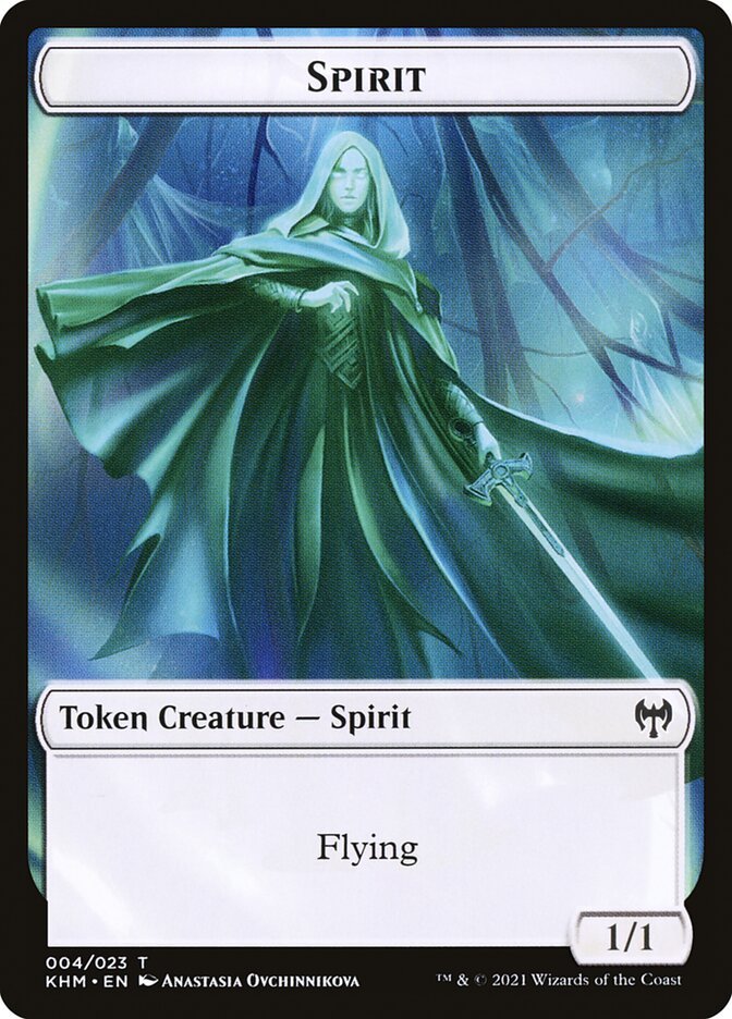 Elf Warrior // Spirit Double - Sided Token [Kaldheim Tokens] - Card Brawlers
