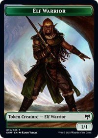 Elf Warrior // Spirit Double - Sided Token [Kaldheim Tokens] - Card Brawlers