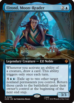 Elrond, Moon-Reader (Extended Art) (HOB-290) - The Hobbit Foil - Card Brawlers