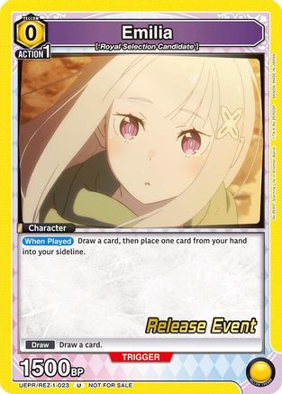 Emilia (023) (UEPR/REZ-1-023) - UE24BT ReZERO Starting Life in Another World Release Event Cards - Card Brawlers
