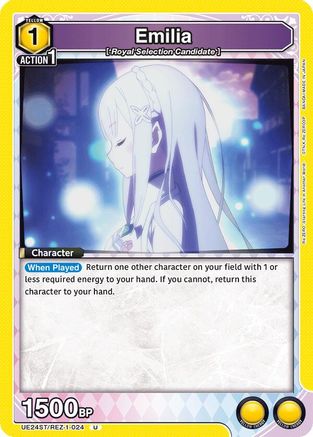 Emilia (024) (UE24ST/REZ-1-024) - UE24ST ReZERO Starting Life in Another World Starter Deck - Card Brawlers