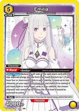 Emilia (027) (UE24BT/REZ-1-027) - UE24BT ReZERO Starting Life in Another World Foil - Card Brawlers