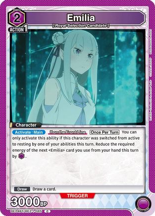 Emilia (085) (UE24BT/REZ-1-085) - UE24BT ReZERO Starting Life in Another World - Card Brawlers