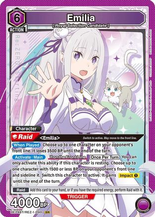 Emilia (090) (UE24BT/REZ-1-090) - UE24BT ReZERO Starting Life in Another World Foil - Card Brawlers