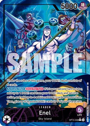 Enel (OP15-058) (Alternate Art) (OP15-058) - Adventure on Kami's Island Foil - Card Brawlers