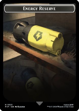 Energy Reserve // Clue Double-Sided Token (PIP-21 // 11) - Universes Beyond: Fallout Foil - Card Brawlers