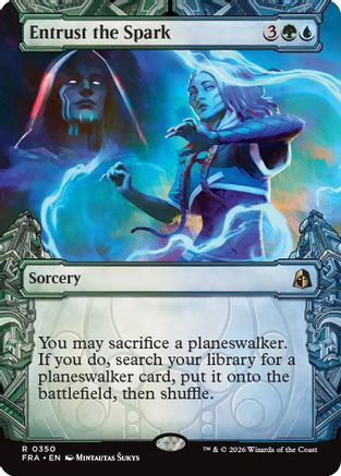 Entrust the Spark (Showcase) (FRA-350) - Reality Fracture Foil - Card Brawlers