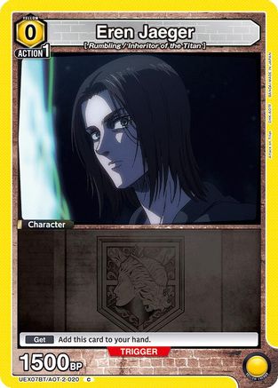 Eren Jaeger (020) (UEX07BT/AOT-2-020) - UEX07BT Attack on Titan Vol 2 - Card Brawlers